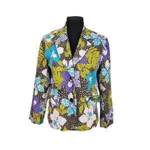Joni B Boho Floral Pattern‎ Size Medium Women's Blazer Jacket